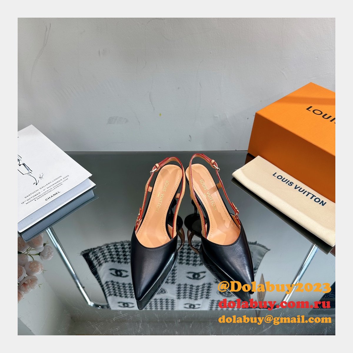 Louis Vuitton 1:1 Mirror Blossom Slingback Pump Shoes