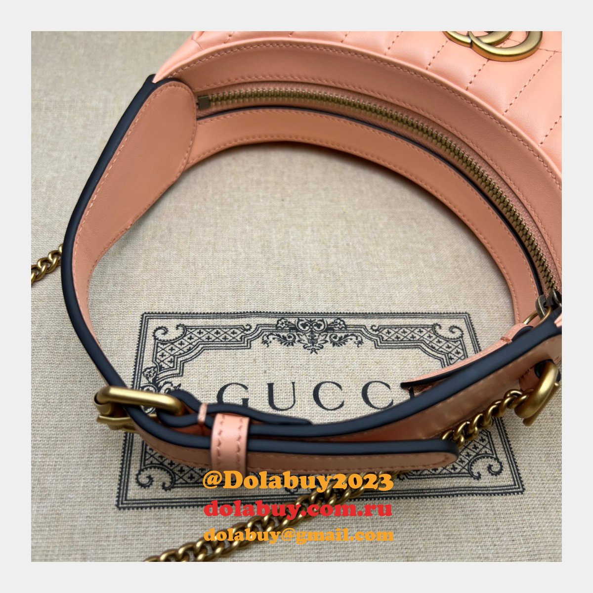 G*u*i aaa+ gg marmont half-moon-shaped 699514 fashion bag