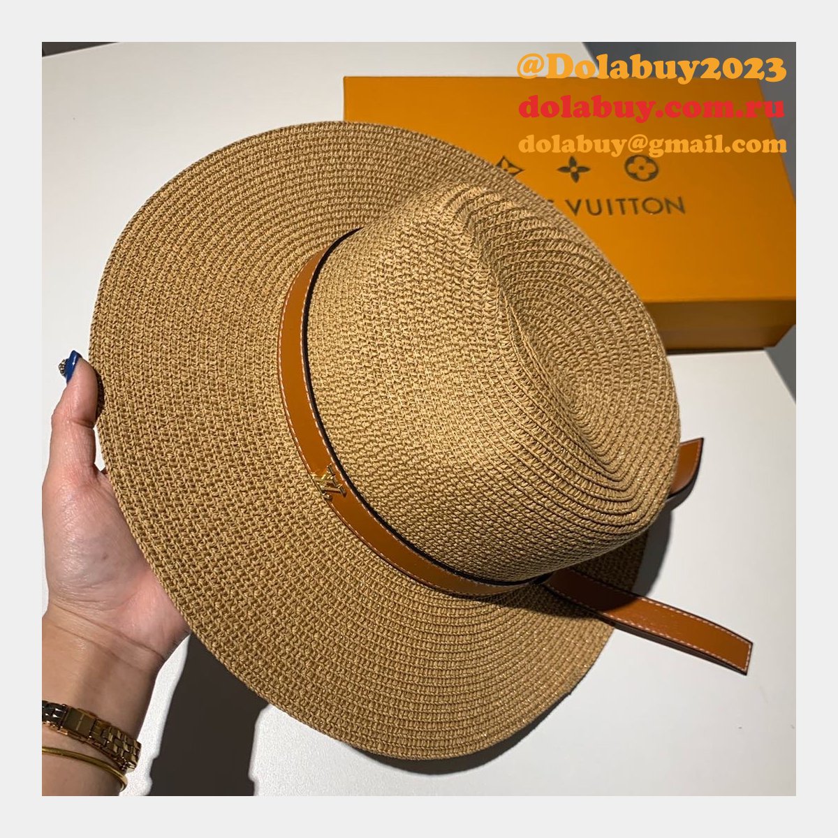 Fashion Louis Vuitton Beach classic straw hat