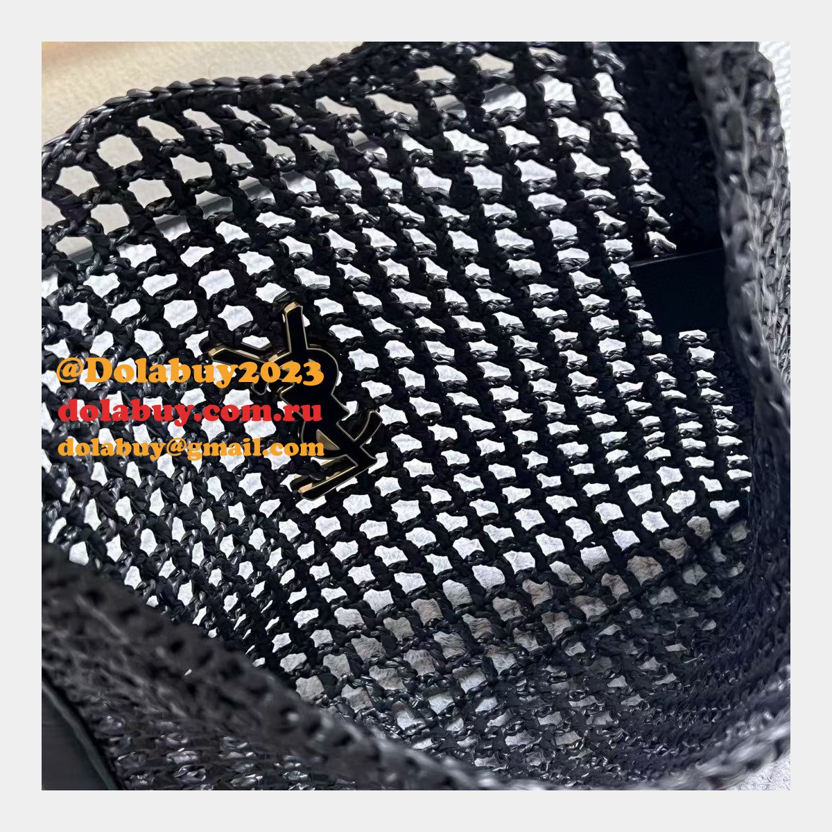 Replica Saint laurent Oxalis Shoulder Raffia Macramé 781289 Bag
