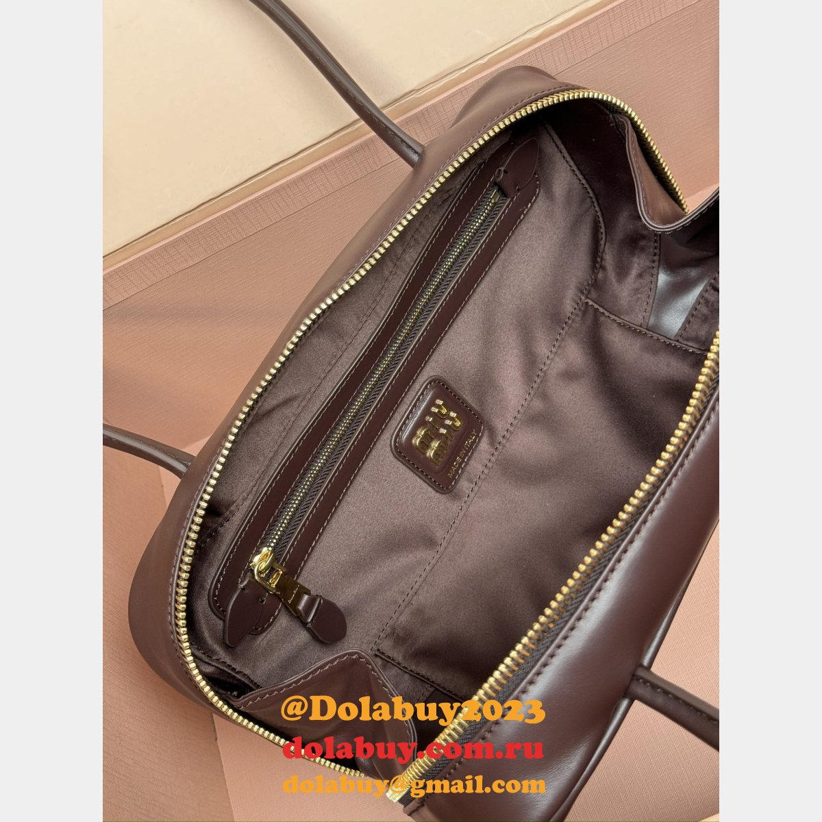 AAA+ Fashion MIU MIU 5BB173 Leather Beau Bag