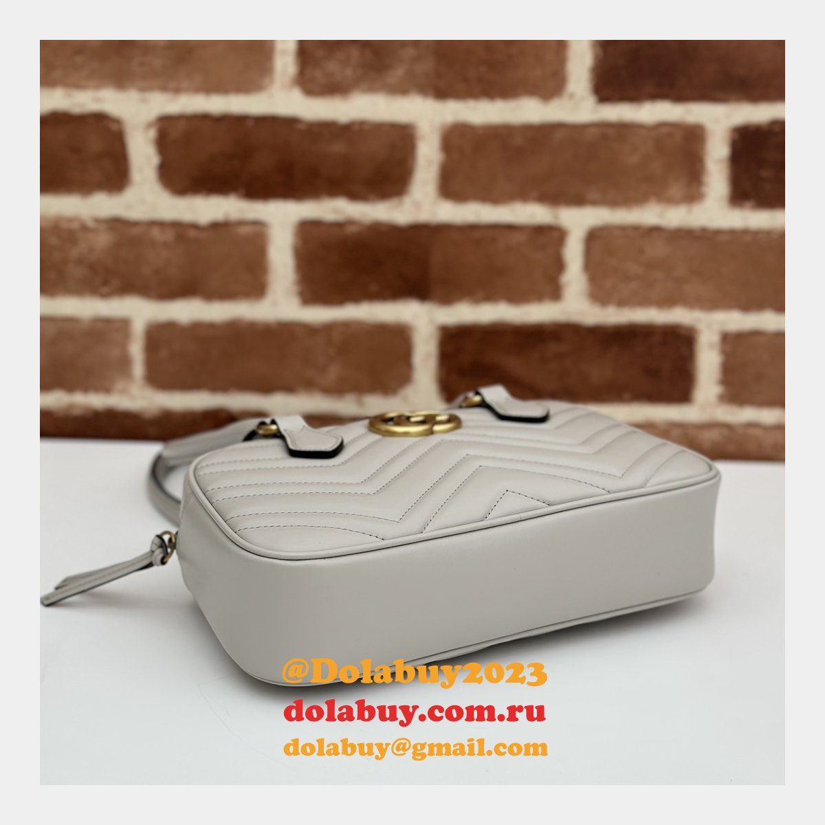 inspired gg marmont G*u*i knockoff top handle 795199 bag