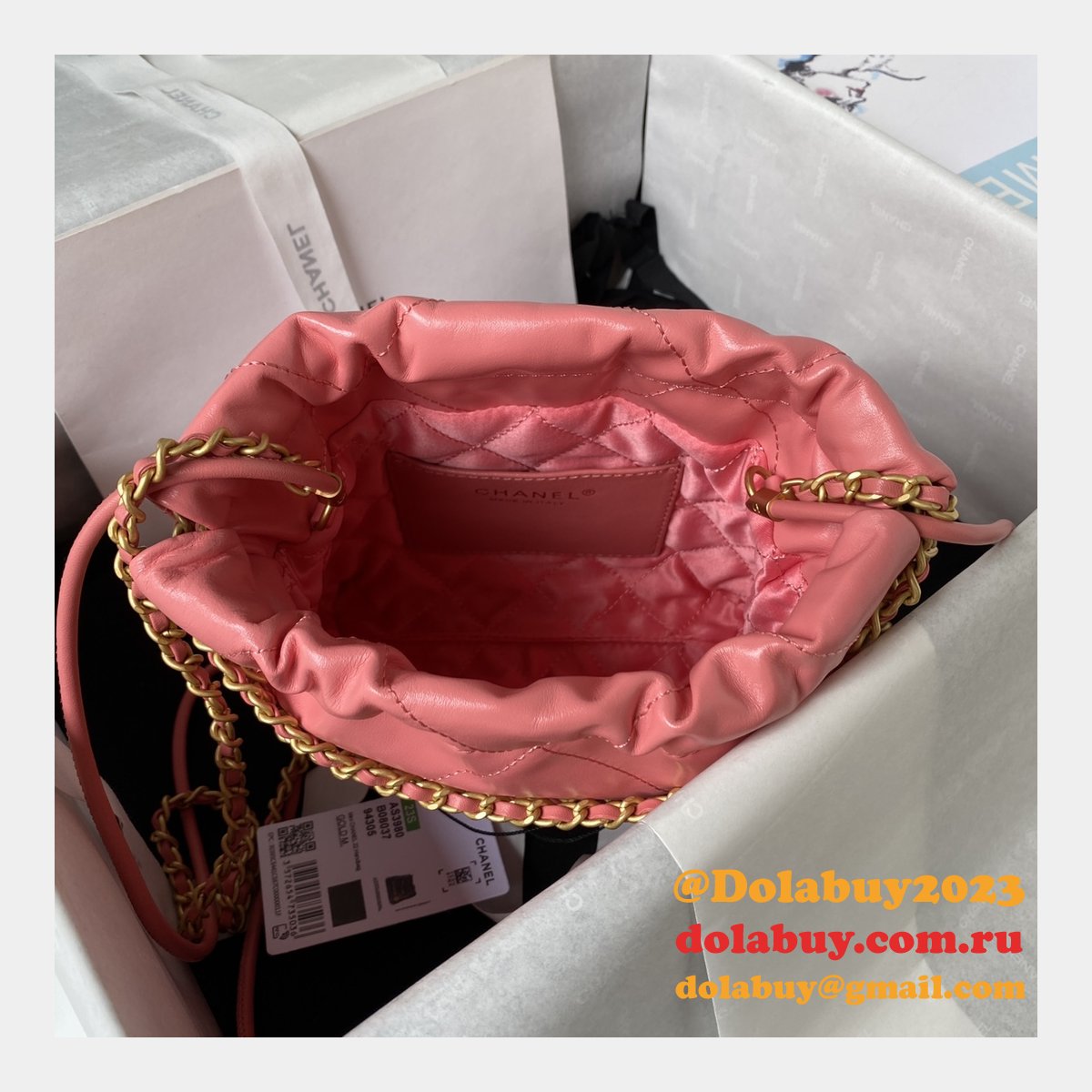 Luxury FASHION AS3980 CALFSKIN CC BAG 20CM