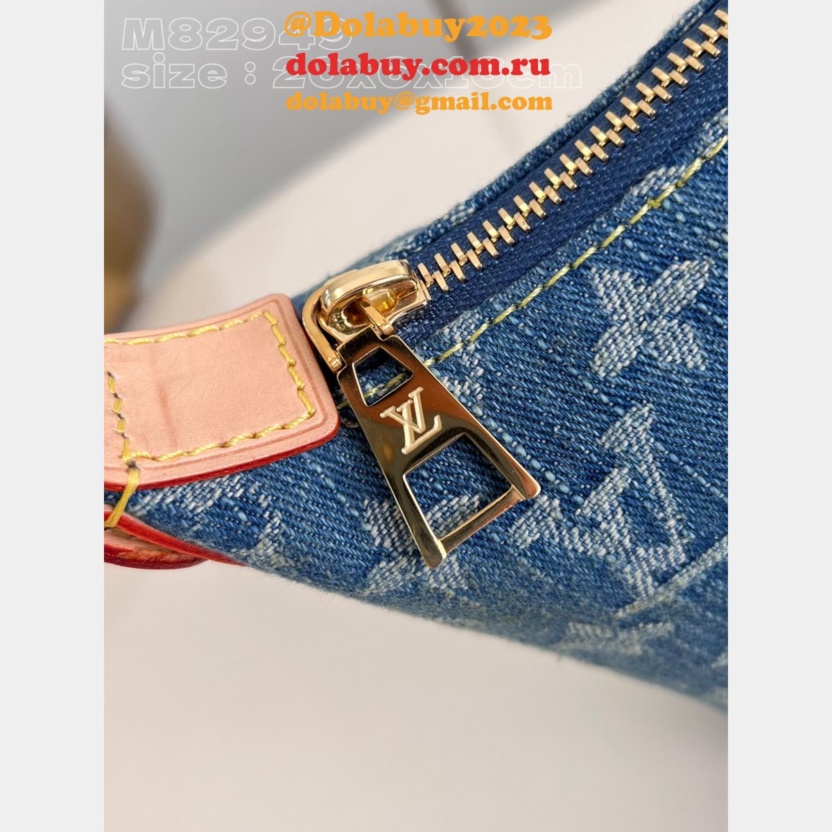Hills Pochette Monogram Denim M82949 Inspired Louis Vuitton Knock Off Bag