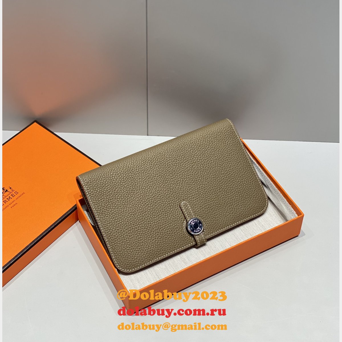 Luxury 1:1 Mirror Hermes Togo Passport Holder