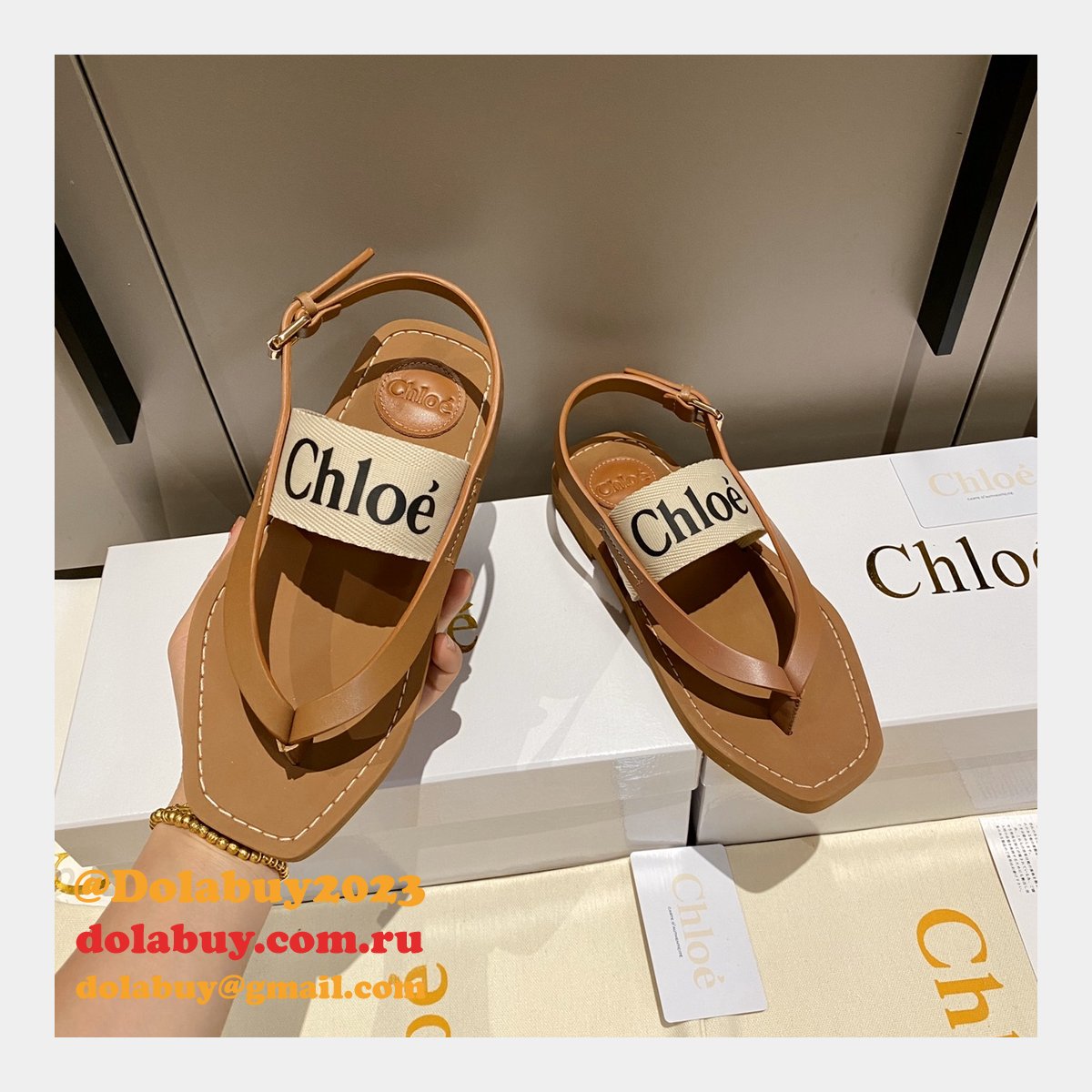 Designer Slippers Dupe AAAAA Replica Chloe Flip Flops