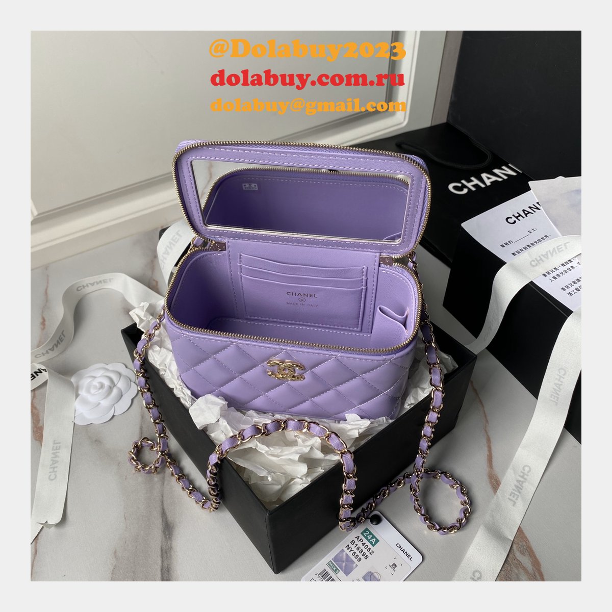 Luxury Replica Crossbody Shoulder Cosmetic Case Vanity Box Tote AP4052 Bags