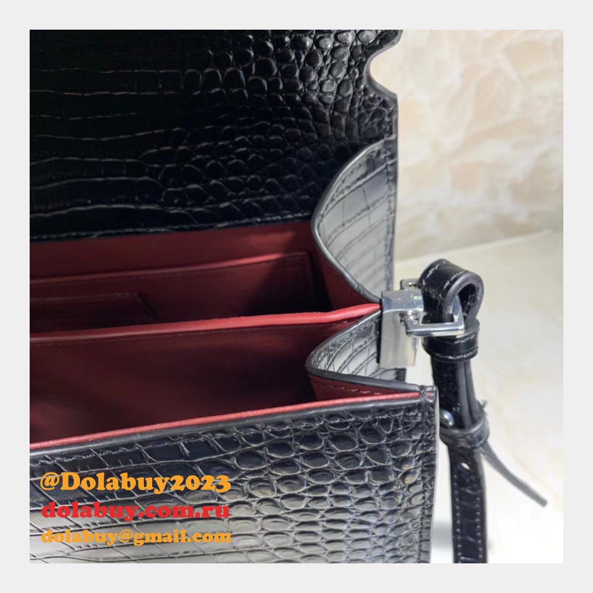 High Quality Replica YSL 578000 Cassandra Top Handle Black Bags