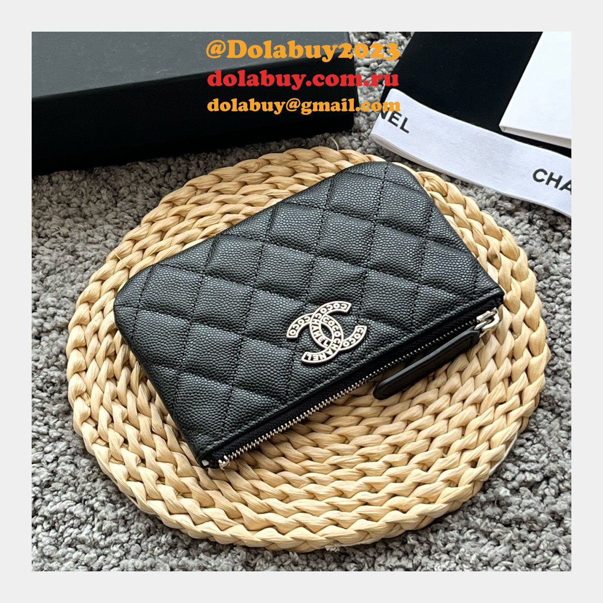 Pre-owned 1:1 Mirror AP3833 & AP3836 Pouches Cosmetic Leather Purse