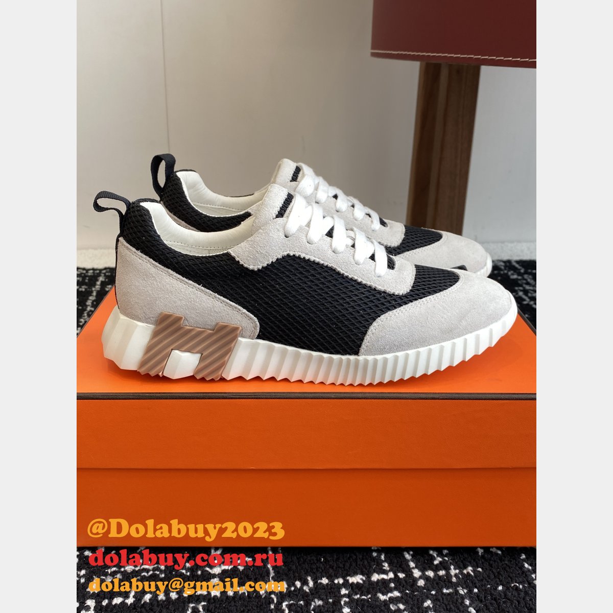 Top Designer Hermes Bouncing Sneaker