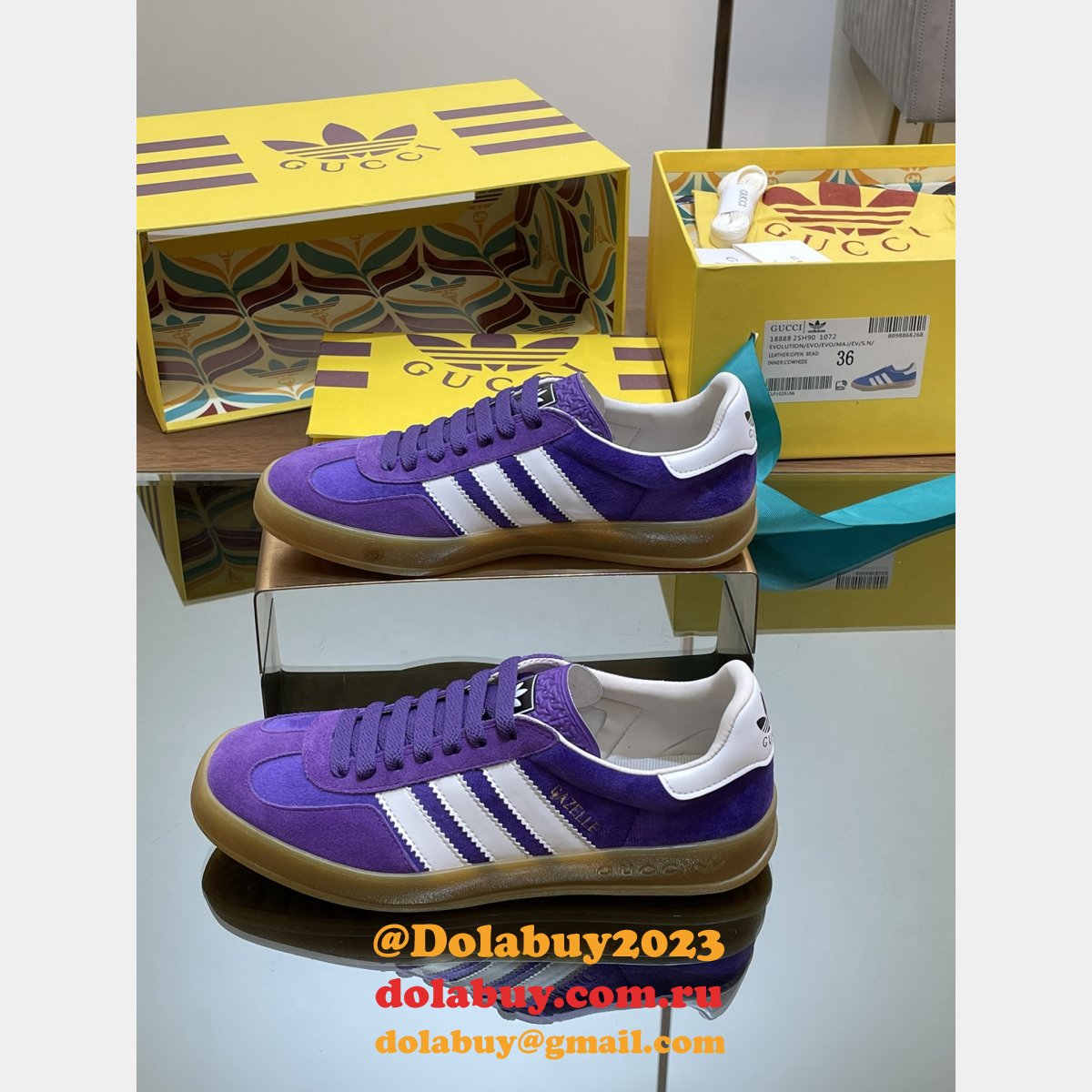 top quality G*u*i & adidas couple sneakers 2024