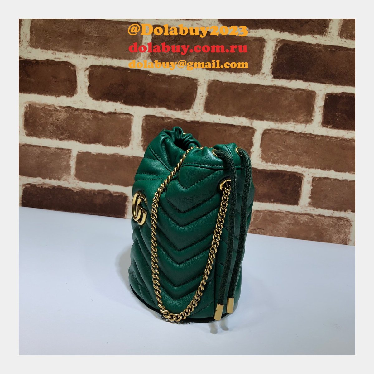 G*u*i replica 7 star gg marmont mini bucket 575163 bag