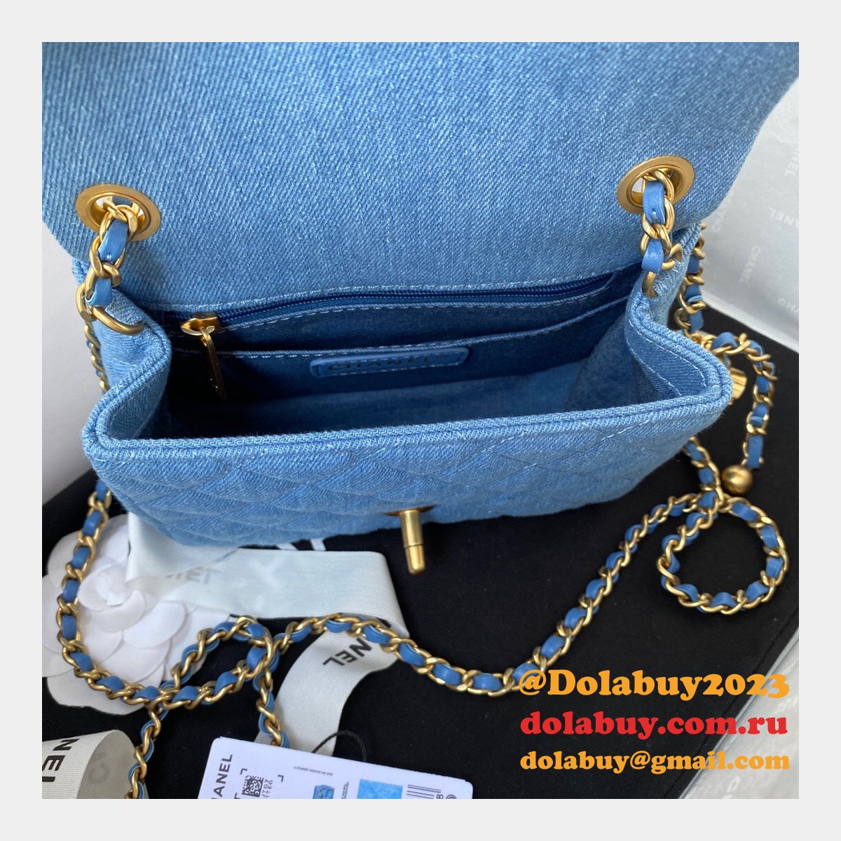 Best Replica AS1786/AS1787 light/deep Blue color Denim Handbags 2022