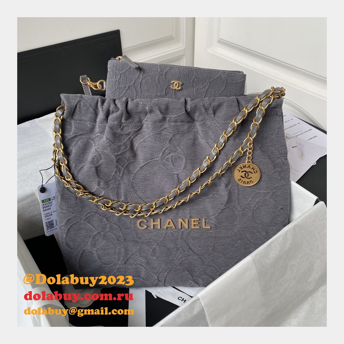 Buy Best High-Quality Camellia 22 CC Bag AS3260 35cm