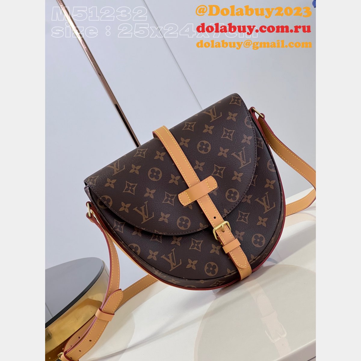 Auth Replica Louis Vuitton 1:1 High Quality Monogram Chantilly M51233 Shoulder