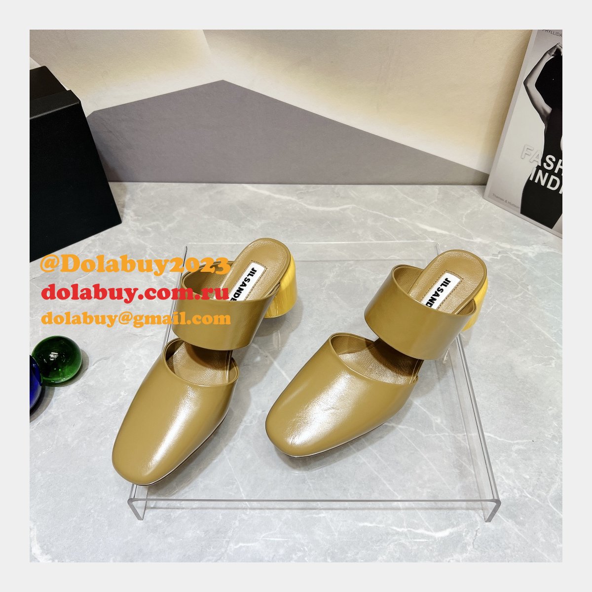 Jil Sander Wholesale Stretch Crinkle Vintage Replica Shoes