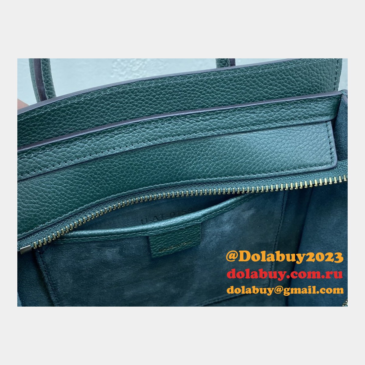 Celine Army Green Luggage Nano shopper 168243 Handbag