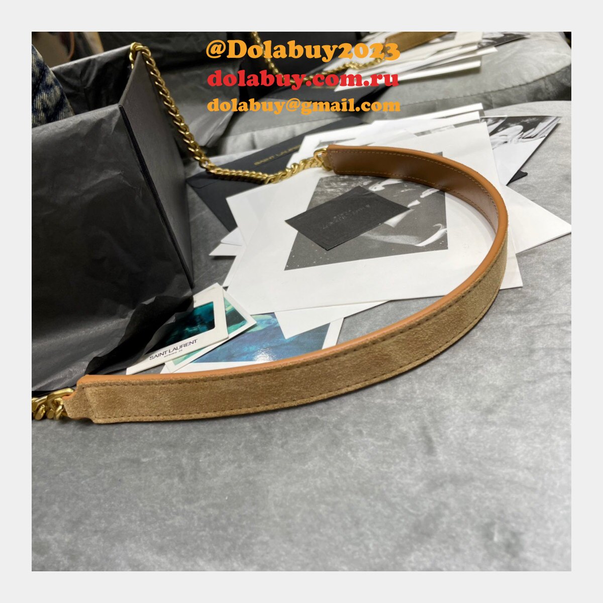 Saint Laurent Fake Vinyle round camera bag 610436 chevron-quilted