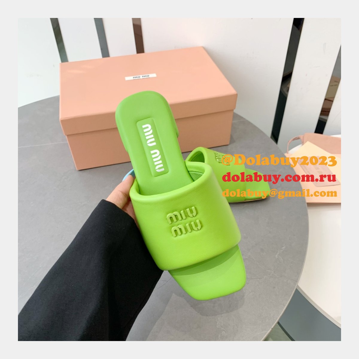 Perfect MiuMiu Bread Slippers Summer Replica Sandals