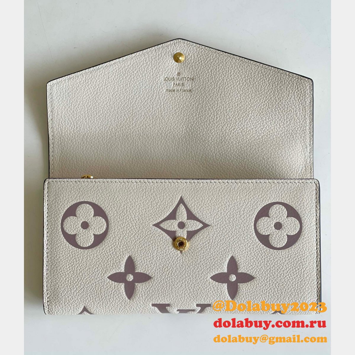 Dolabuy M80496 Louis Vuitton Replica Designer Sarah Wallet Bicolor Monogram Empreinte Leather Bags