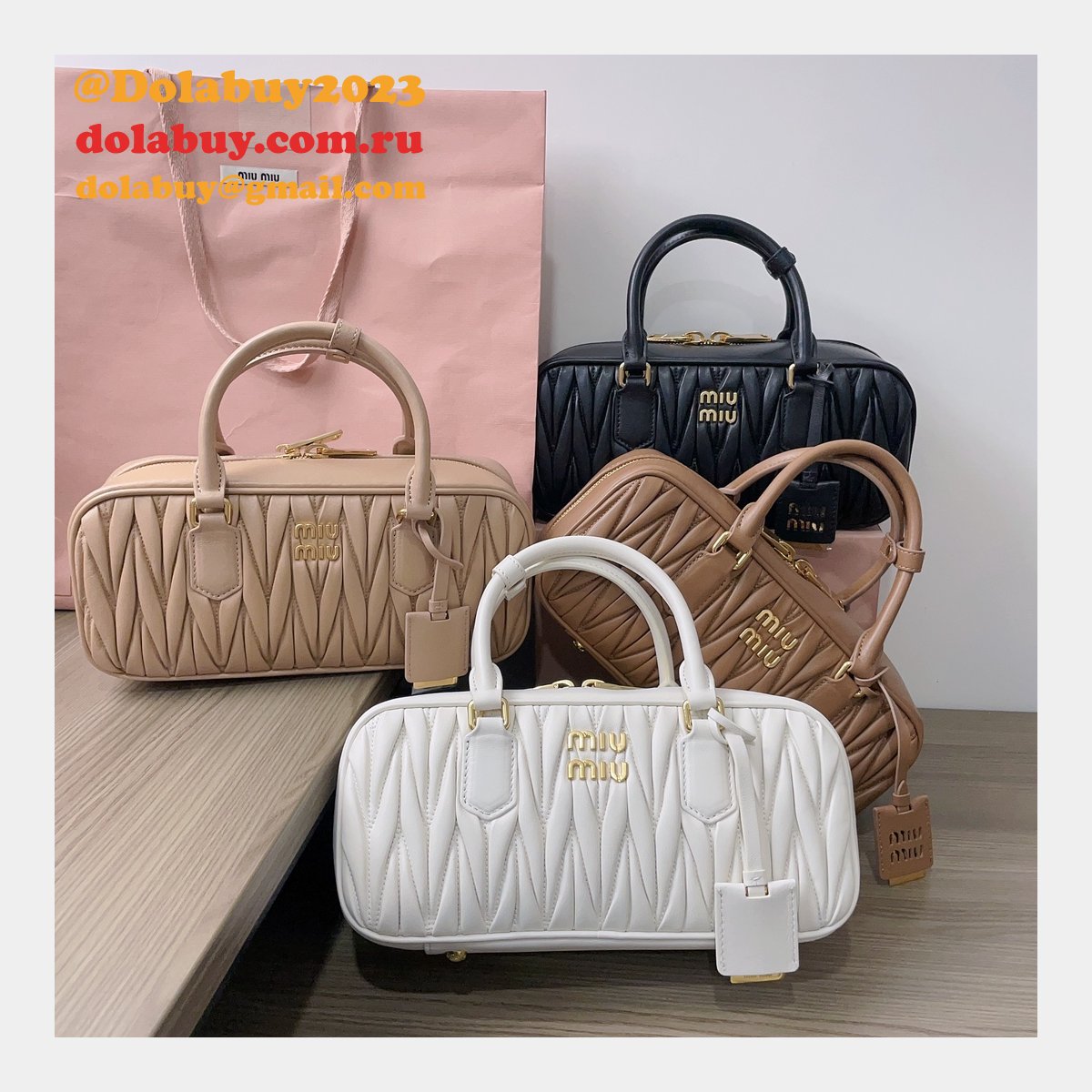 Great Replica Miu Miu Top Handle Matelasse 5BB148 Bags