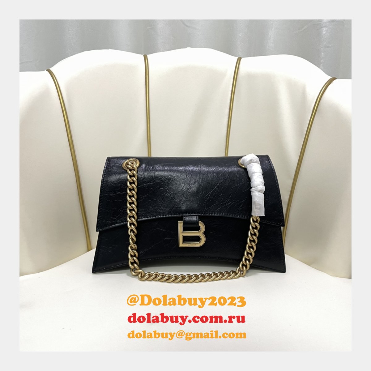 Top Quality BEST BALENCIAGA Crush Chain Small Bag 25CM