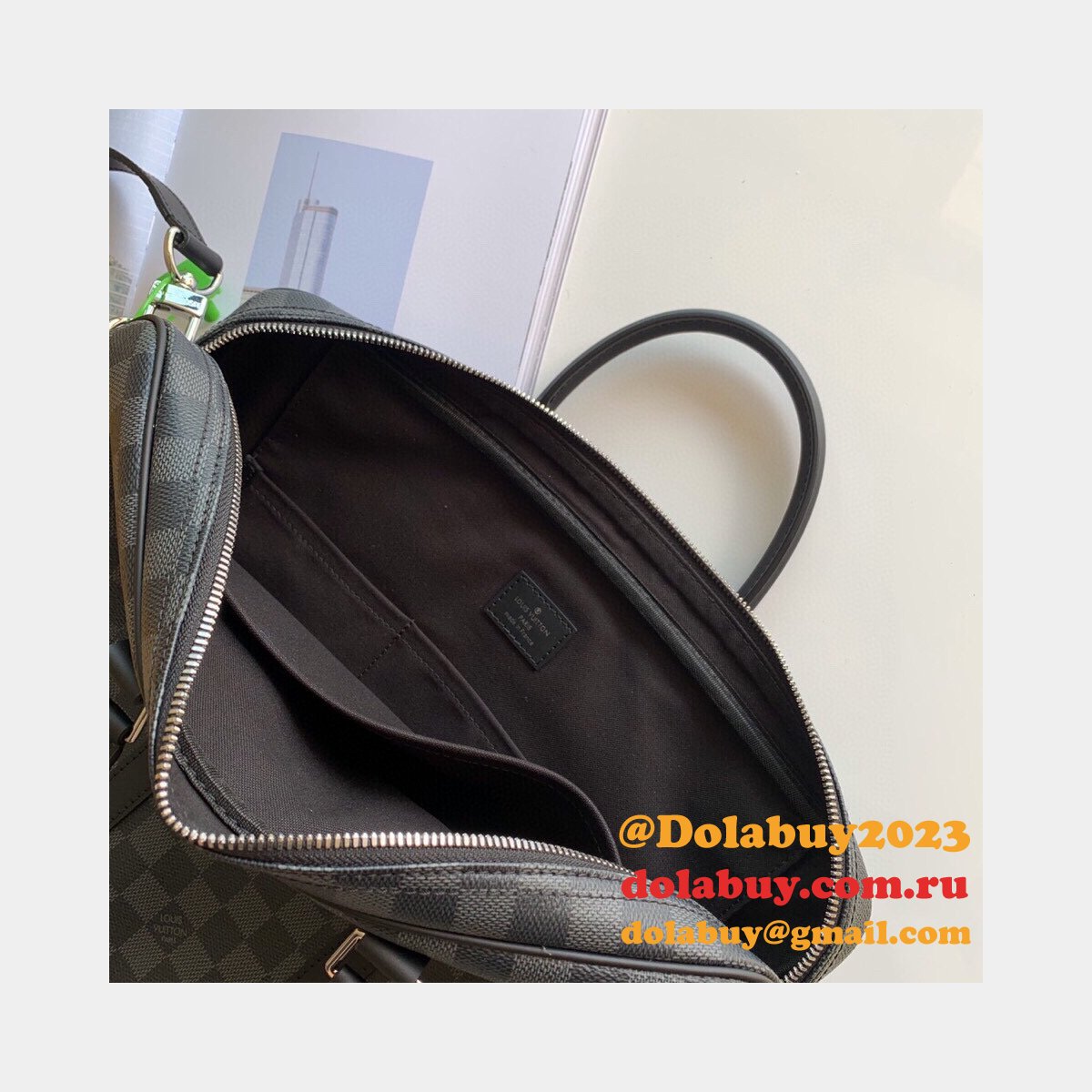 Louis Vuitton Porte-Documents Voyage PM Damier N41478 Graphite Canvas