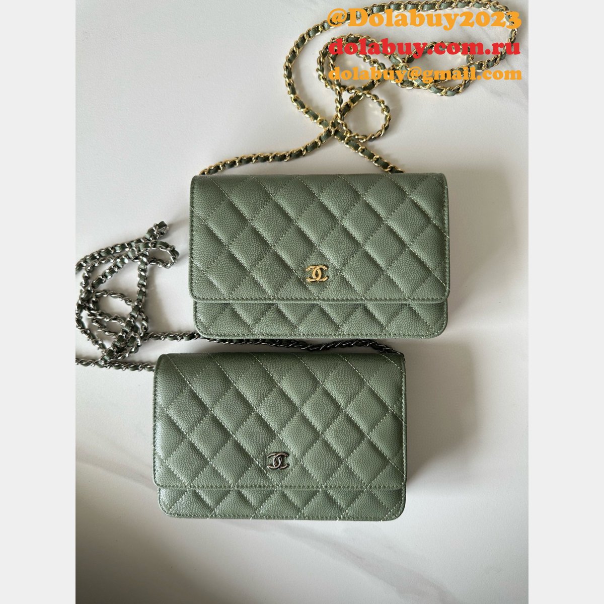 CLASSICAL Knockoff CC WOC SMALL CAVIAR LEATHER CHAIN BAG