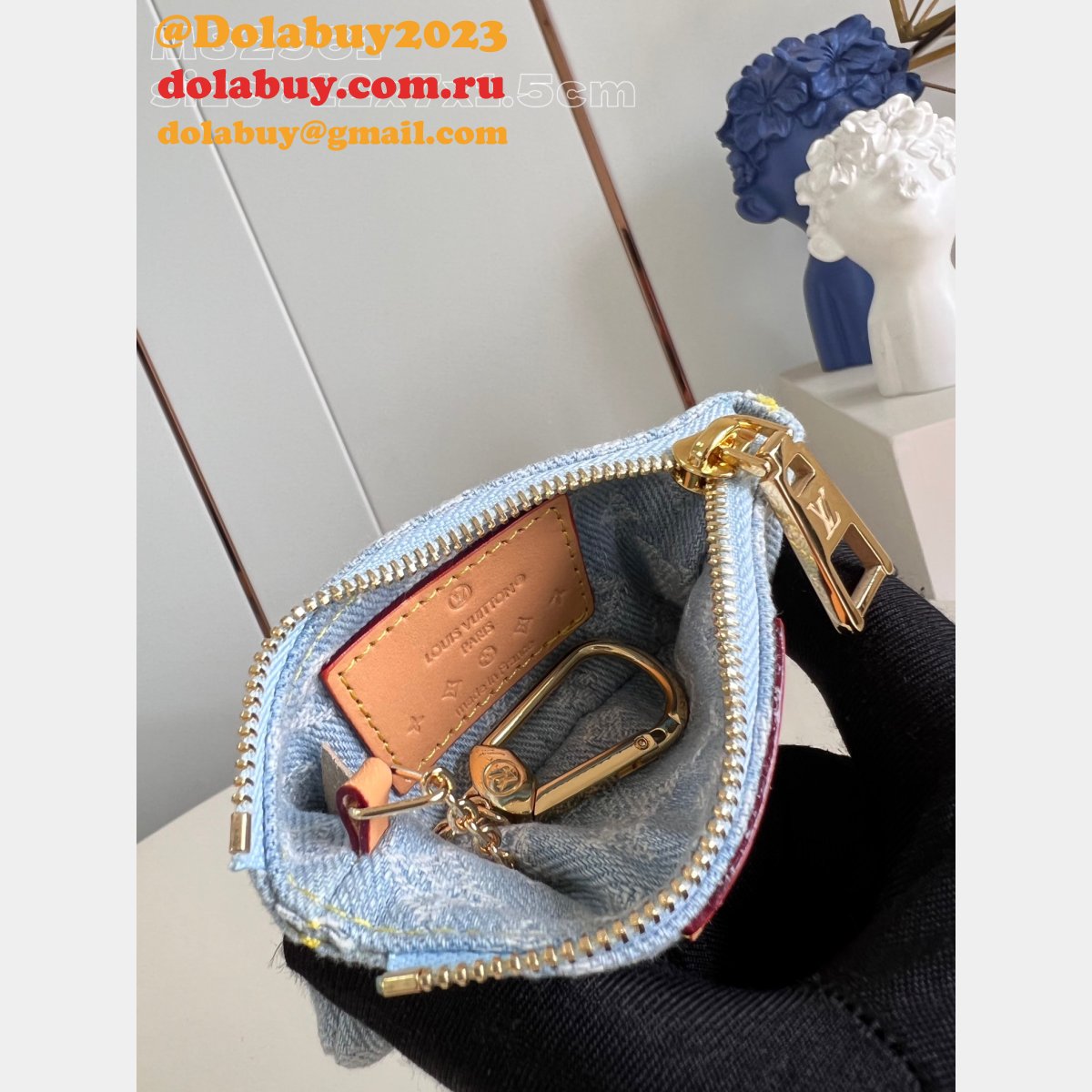 Key Pouch Monogram Denim M82961 7 Star Louis Vuitton Replica Bag