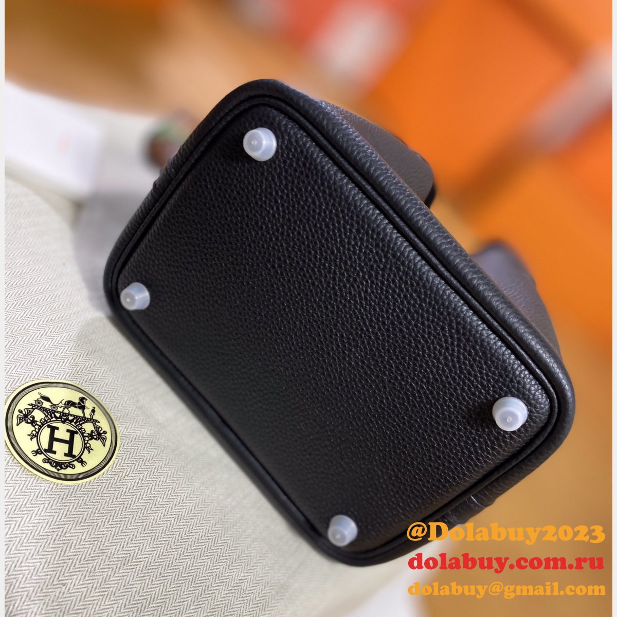 Buy Hermes Replica Handbags Picotin Black Bag