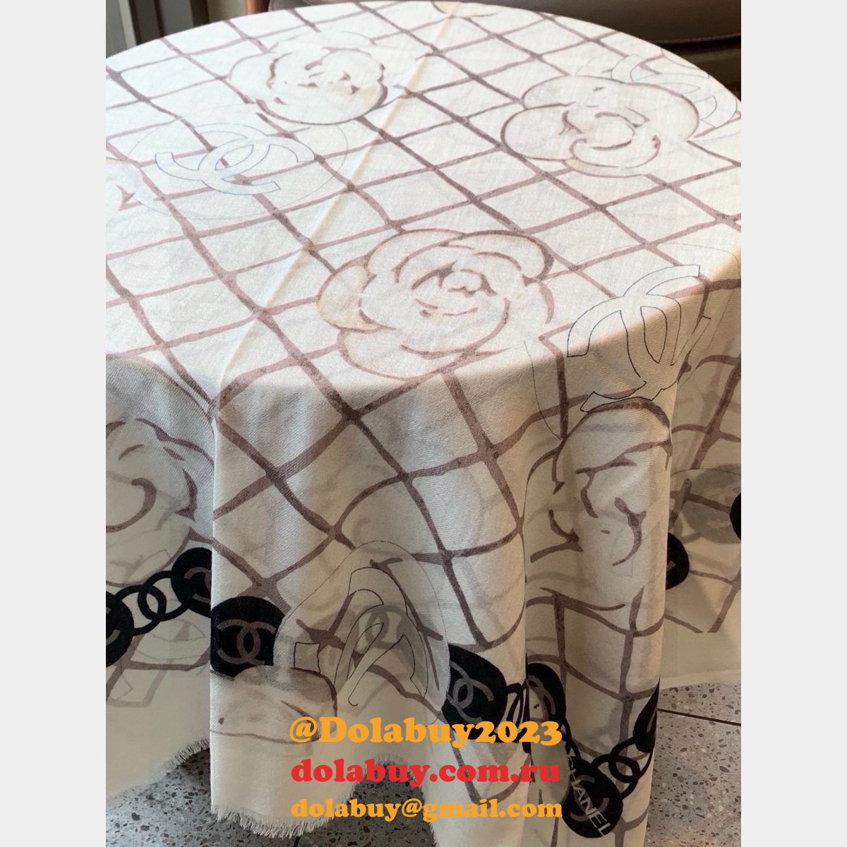 Luxury Designer Chanel Cashmere Scarf