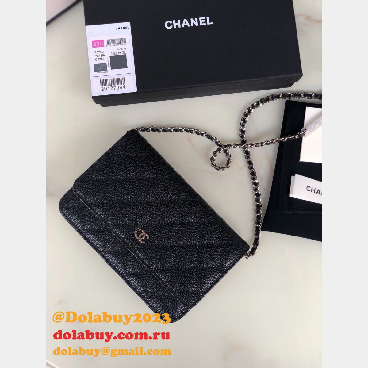 High Quality CC woc chain bag AP0250 MAGNETIC BUCKLE caviar 19CM
