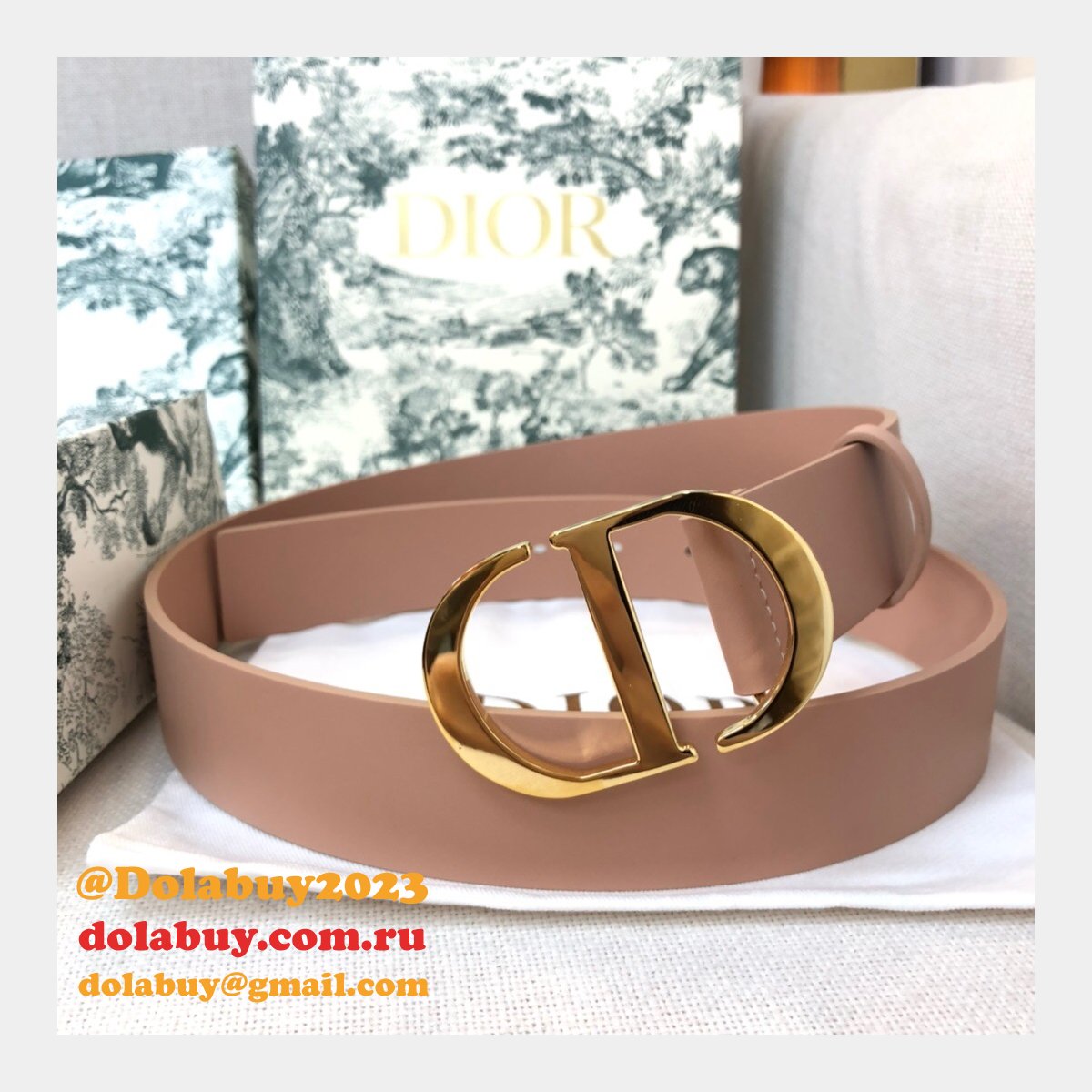 UK Top Quality Christian Dior 3.5CM Multi-color Belts