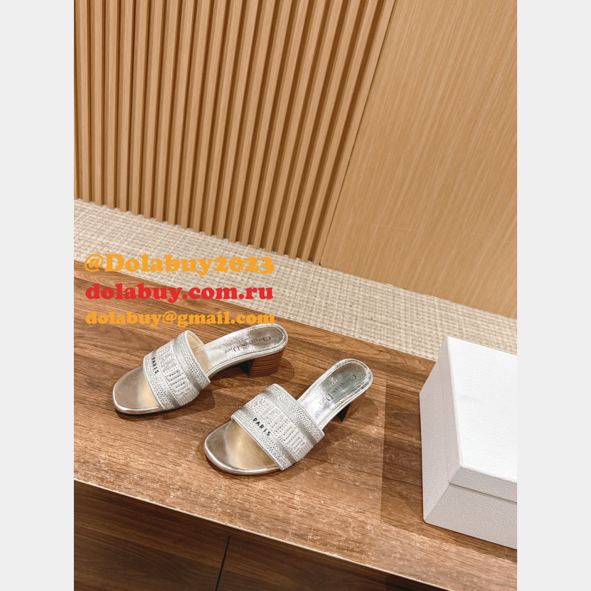 Inspired Fashion DIOR heel DWAY SLIDE