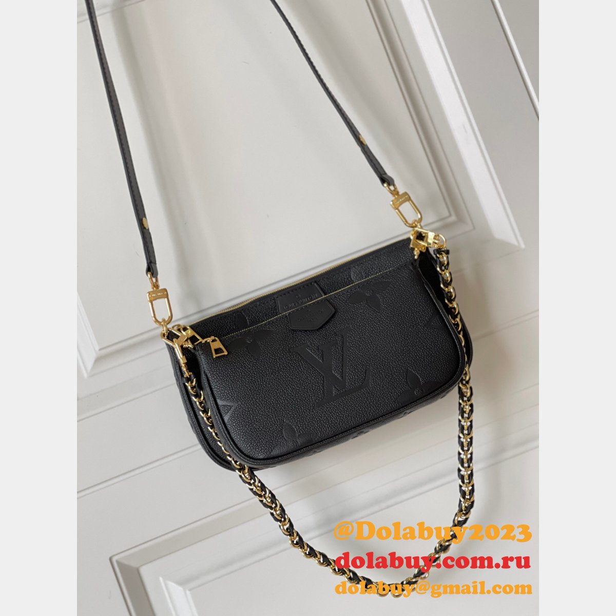 Louis Vuitton Cheap M57631 Black Pochette Accessories Monogram