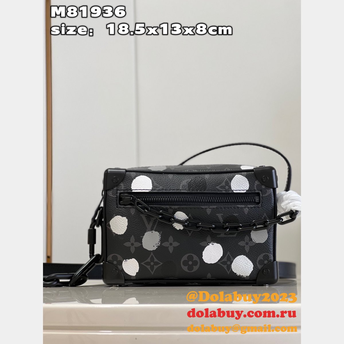 Louis Vuitton LV x YK Designer Soft Trunk Men M81936 Monogram Eclipse Canvas