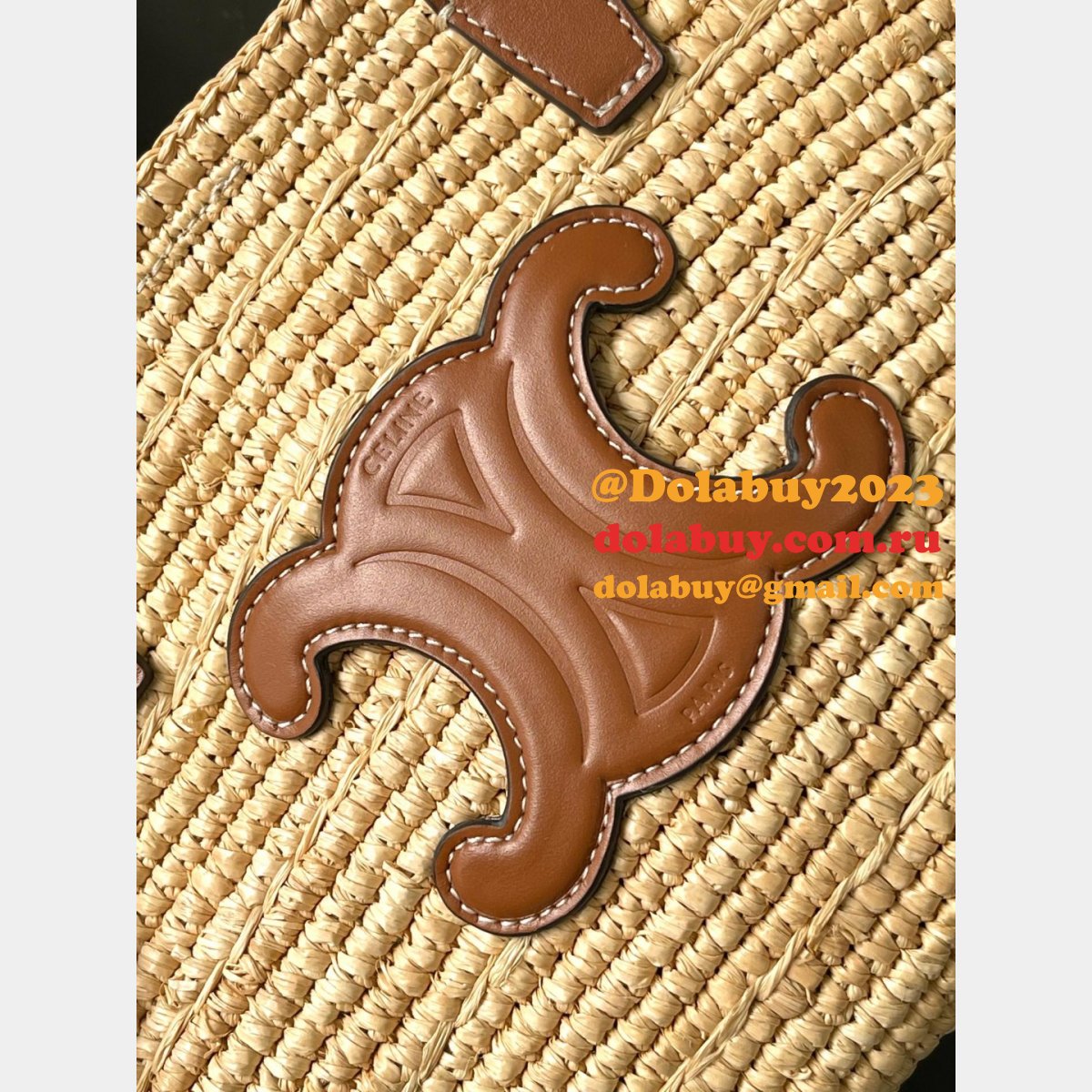 CELINE NANO SUPPLE Straw Bag