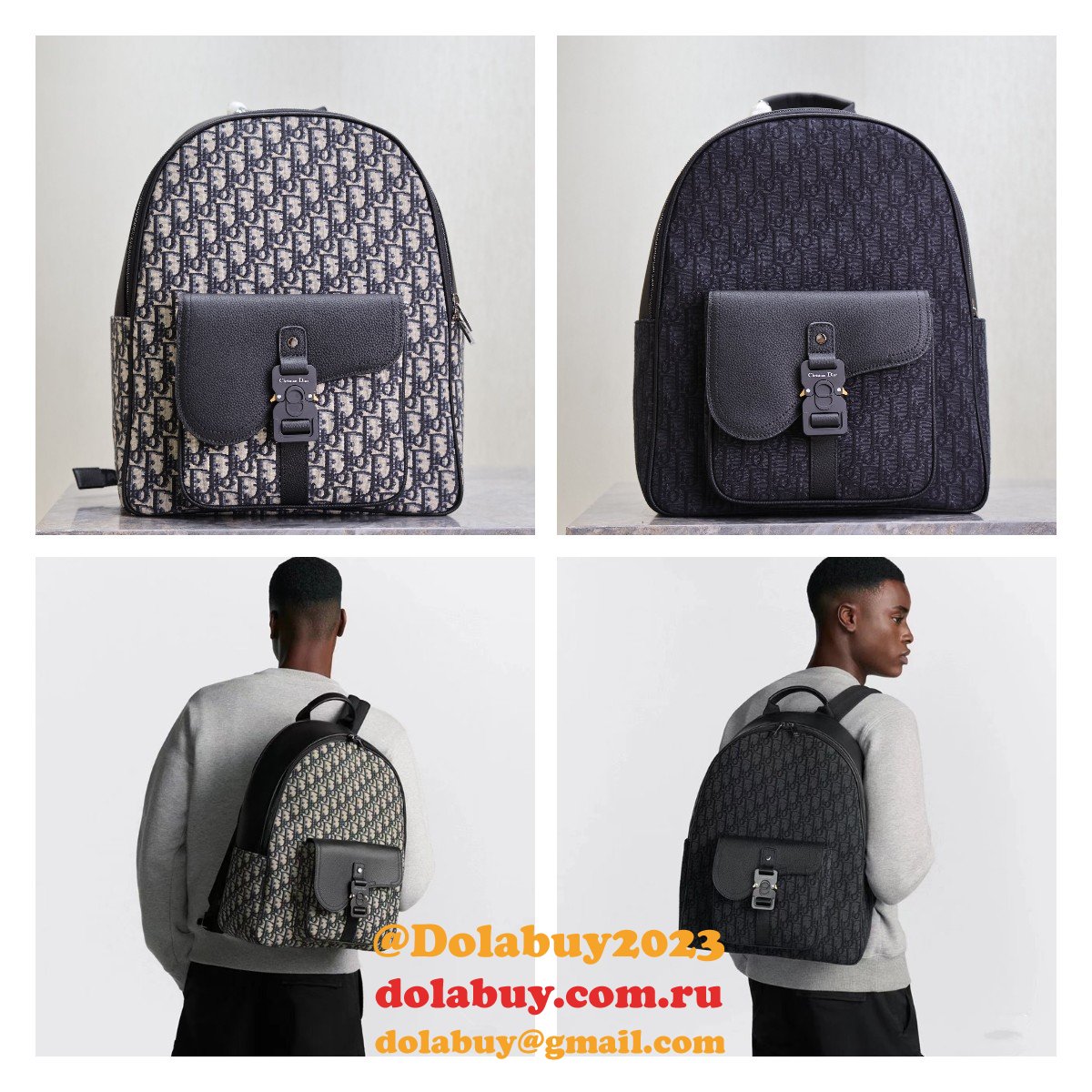 Best Replica Dior Saddle Zip Backpack