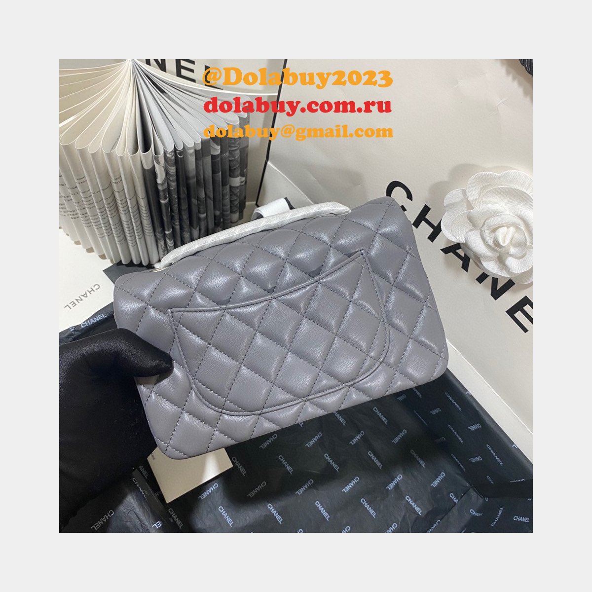 Top Quality CC Lambskin Flap Bag 1116 20CM