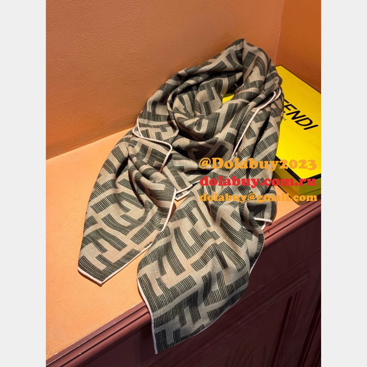 duplicate 1:1 mirror F**di cashmere scarf