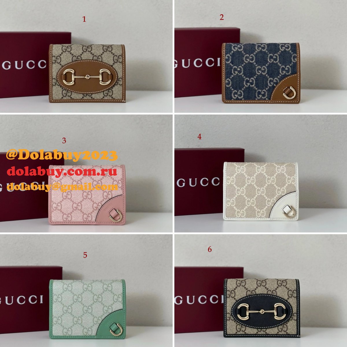Gucci Inspired GG Emblem Compact Wallet 820692/621887 Bag