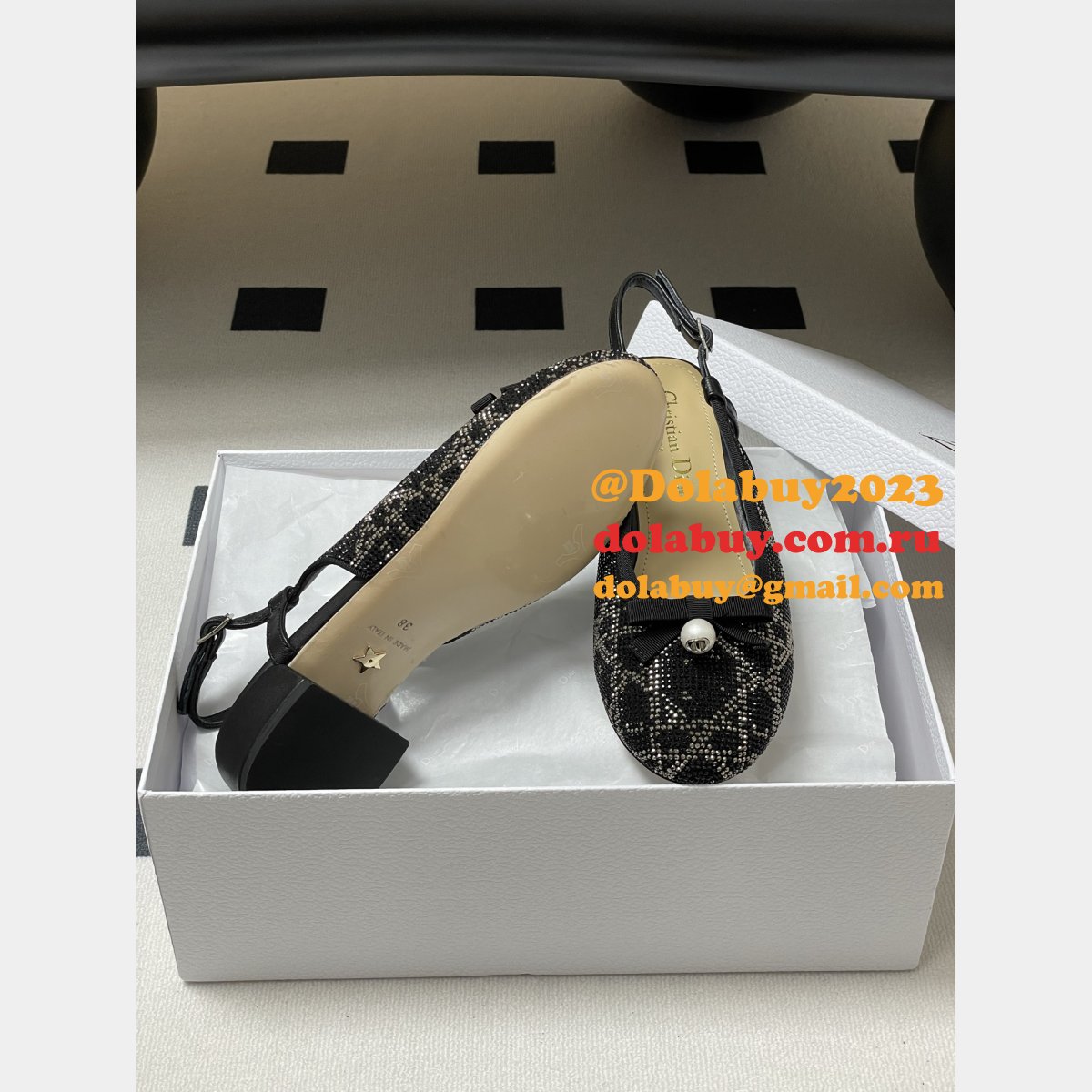 Luxury 2025 Dior Ballet Slingback Pump