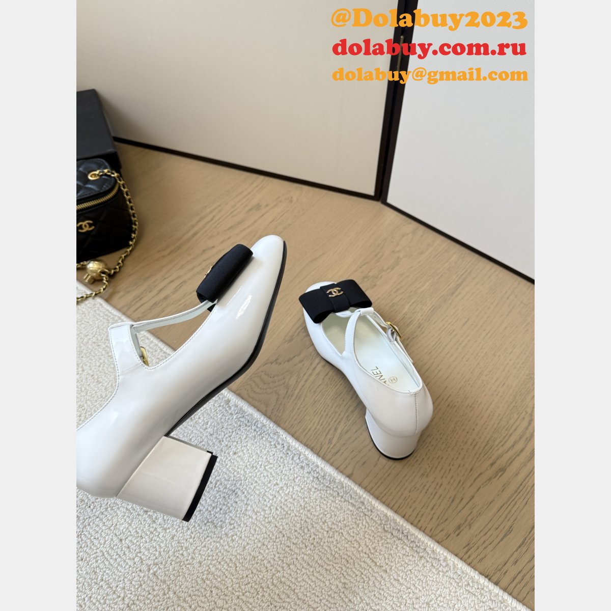 7 Star CC Mary Janes Patent Calfskin Shoes