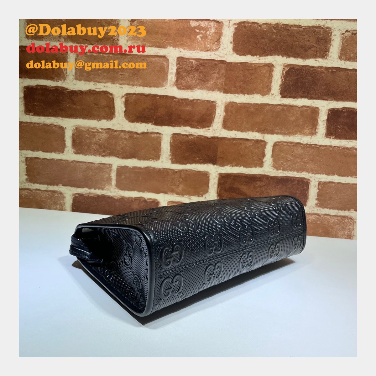 G*u*i replica black gg embossed mini 625568 bag