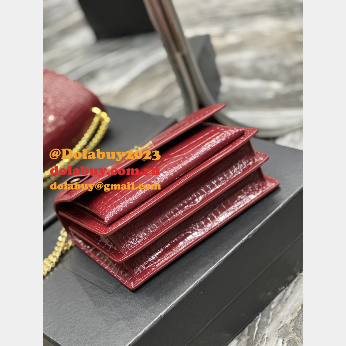 Designer YSL SUNSET BAG 22CM 422906 CROCO