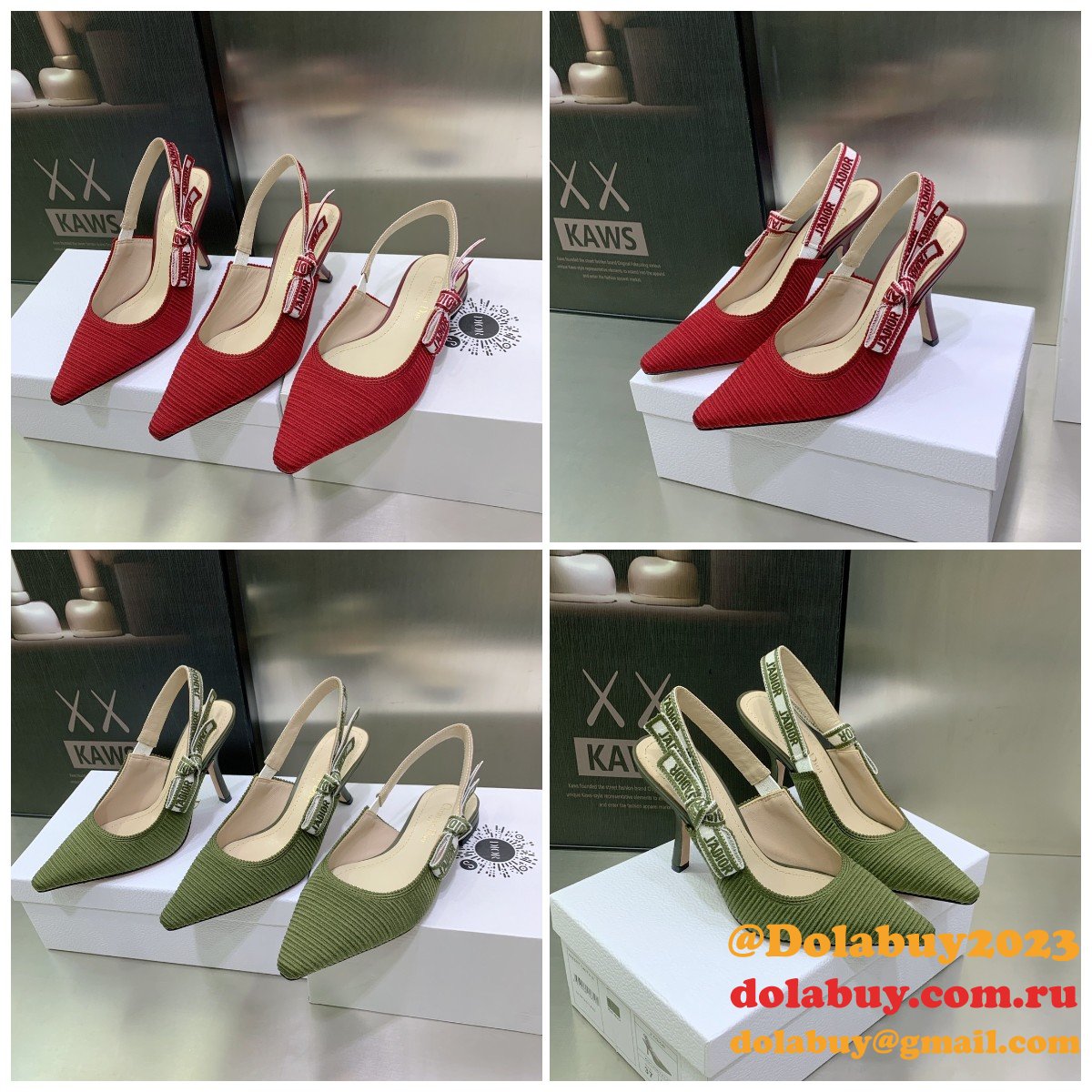 Dior J''Adior Slingback Replica Macrame Pumps Shoes