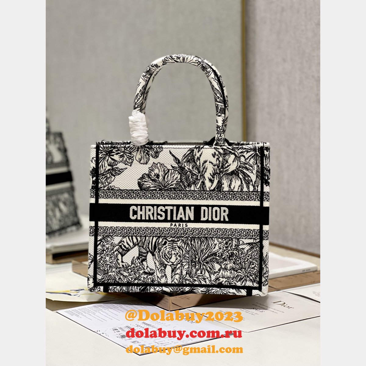 High-End Designer D-Stripes Bayadere Dior Replica 26.5/36/42CM Tote Bag