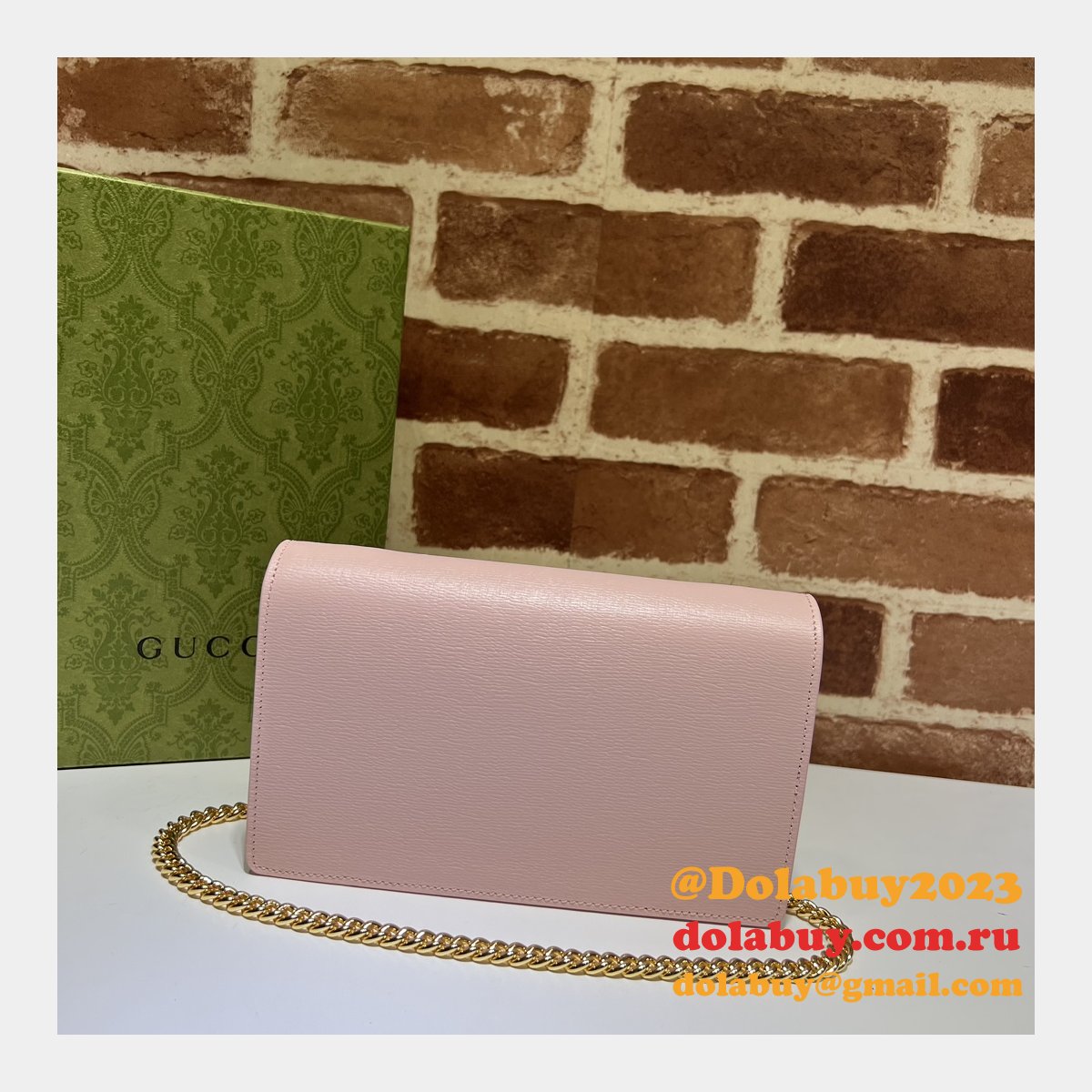 chain wallet inspired G*u*i script 772643 knockoff bag