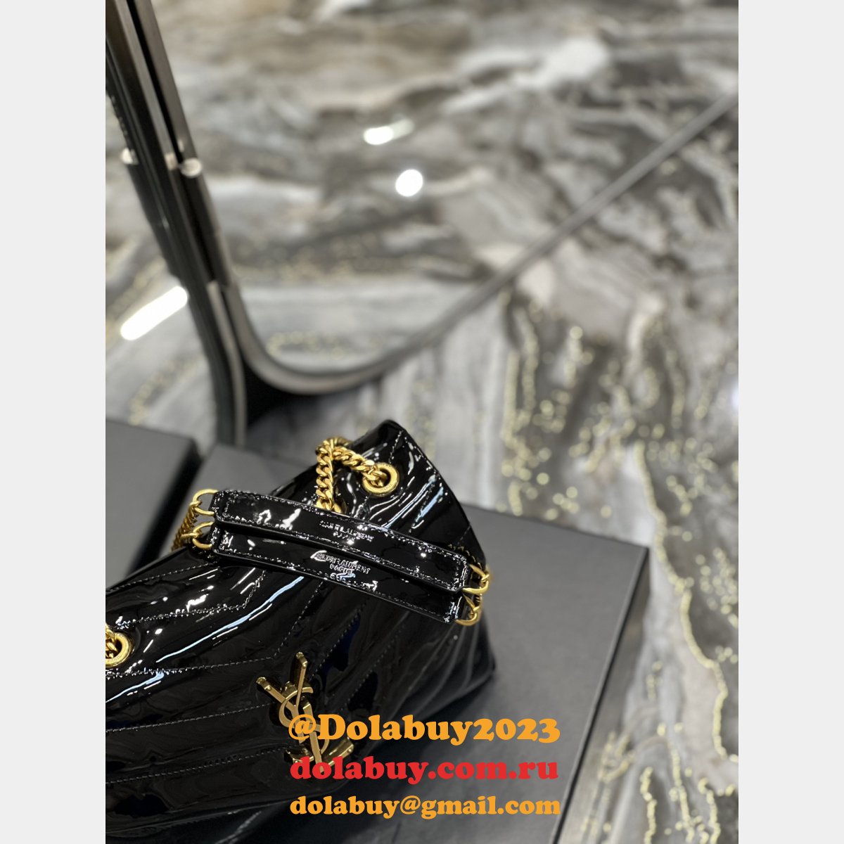 Designer Fake YSL Loulou 494699/467072 Black Handbags Online