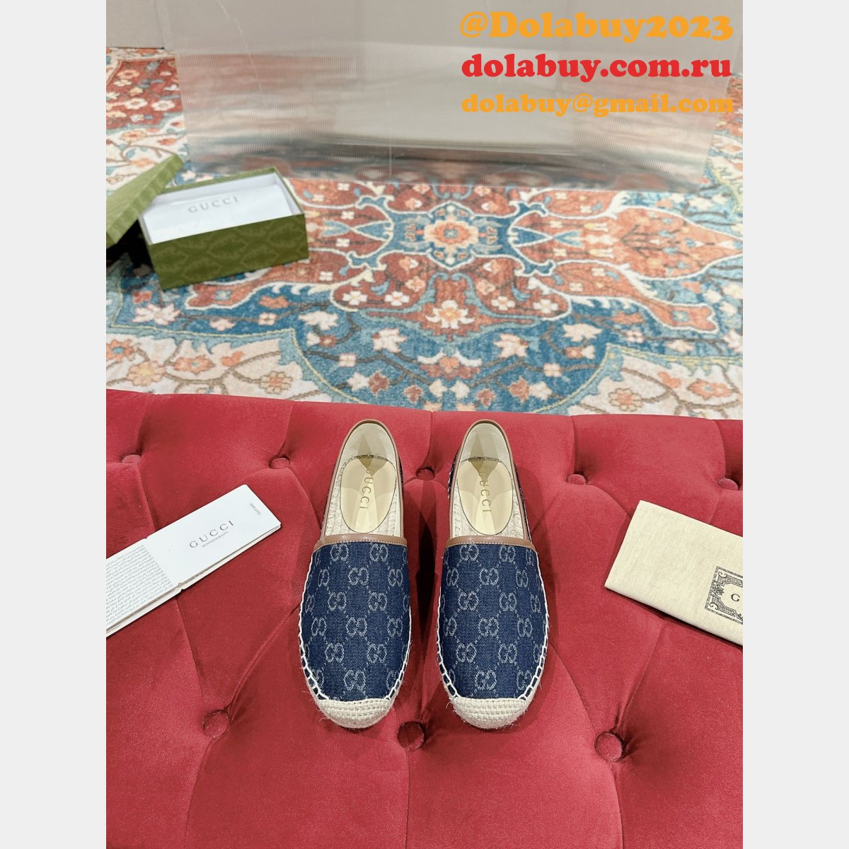 duplicate wholesale G*u*i fashion espadrille